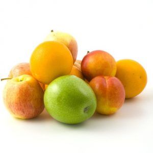 melocoton naranja manzana